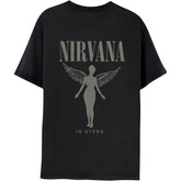 Nirvanas in Utero Distressed Logo Adult Short Sleeve T Shirt 90s Grunge Music Vintage Style Graphic Tees