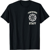 Official FIREWORK STAFF 4th of July Safety Crew Technician T-Shirt
